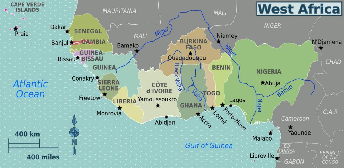 แผนที่ของกาน่ากันรึเปล่าแอฟริกาตะวันตก